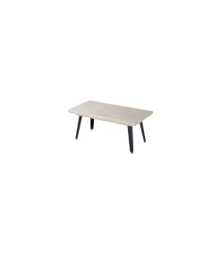 Mesa centro elevable Berg acabado roble nordish/negro, 120cm (largo) 60cm (ancho) 47/64cm (alto).