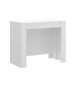 Mesa comedor Bailen multifuncion extensible en blanco brillo. 77 cm(alto)54-101-147-194-240 cm(ancho)90 cm(fondo)