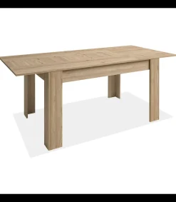 Mesa comedor Bass extensible acabado roble, 77cm(alto) 140-200cm(ancho) 90cm(largo)