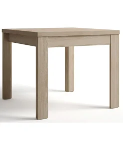 Mesa comedor extensible acabado roble sable, 76 cm(alto)90-180 cm(ancho)90 cm(largo)