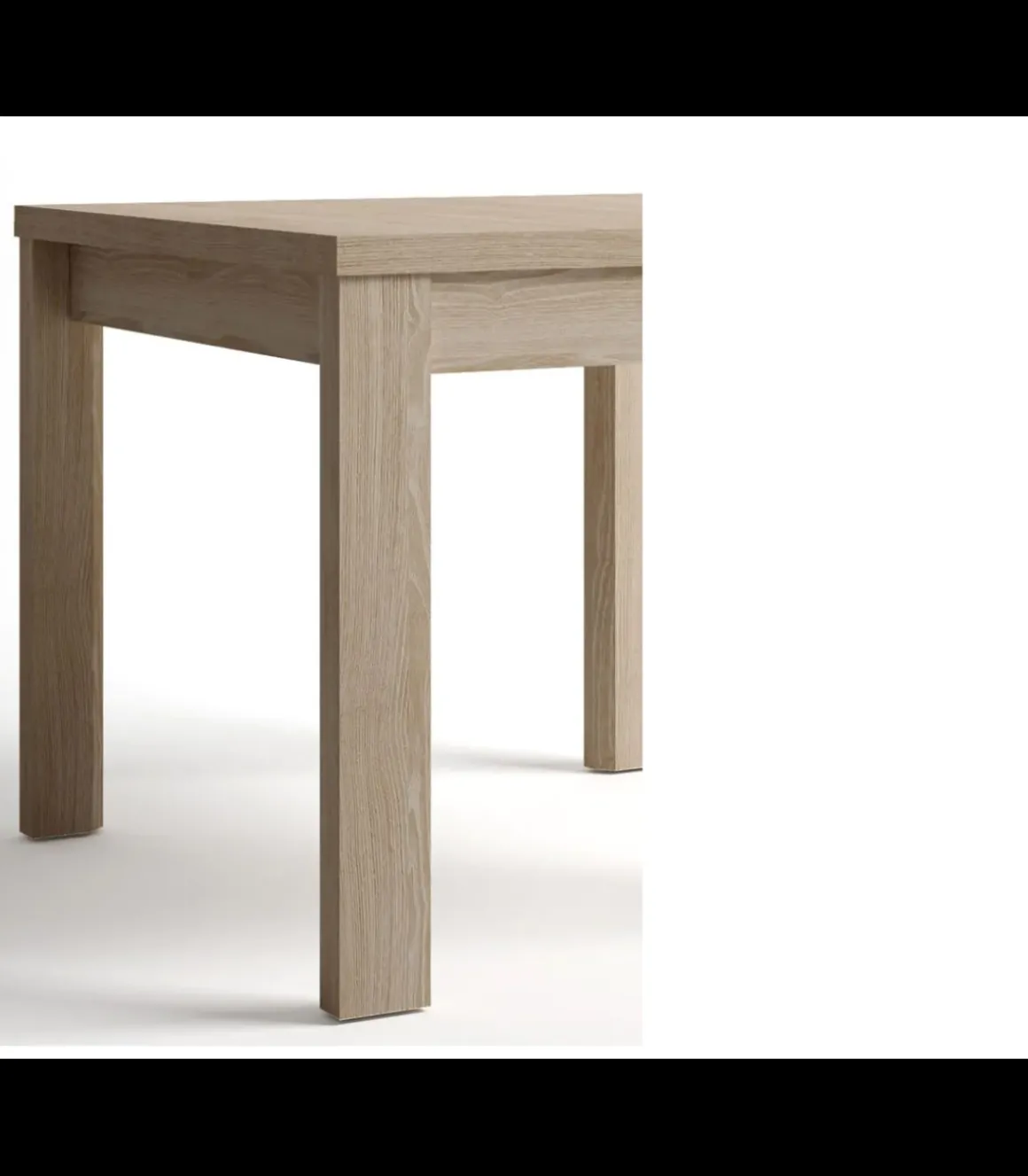 Mesa comedor extensible acabado roble sable, 76 cm(alto)90-180 cm(ancho)90 cm(largo)