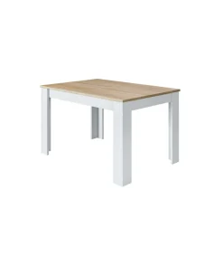 Mesa comedor extensible Paris en color roble alaska - blanco artik 78 cm(alto)140-190 cm(ancho)90 cm(largo)