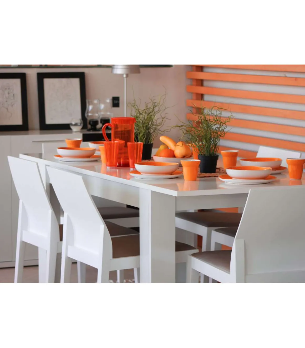 Mesa comedor extensible Paris en color blanco artik 78 cm(alto)140-190 cm(ancho)90 cm(largo)