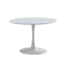 Mesa comedor redonda Gina acabado lacado blanco, 75 cm(alto)110 cm(ancho)