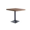 Mesa cuadrada Bar Moss acabado roble oscuro/negro, 74cm(alto) 60cm(ancho) 60cm(largo)