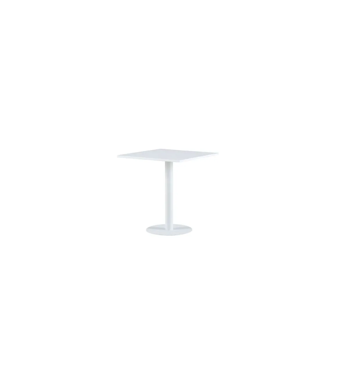 Mesa cuadrada Gelato acabado blanco, 73cm(alto) 70cm(ancho) 70cm(largo)