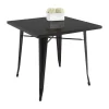 Mesa cuadrada para cocina o comedor acabado metal negro, 80cm(ancho) 75cm(alto) 80cm (largo)