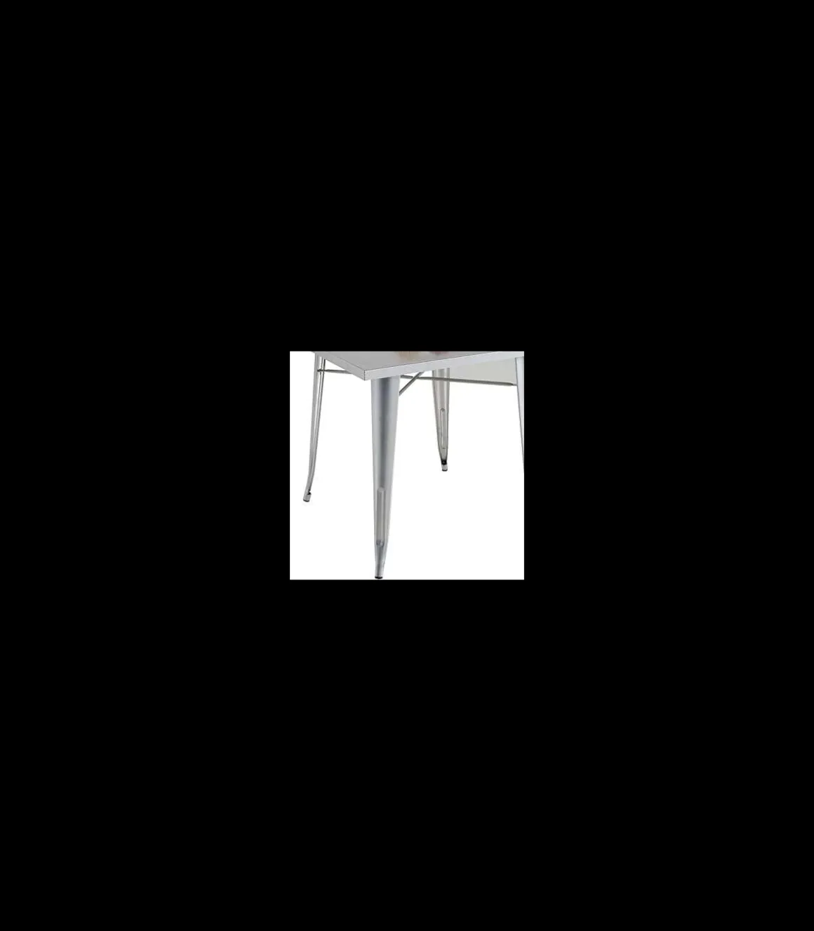 Mesa cuadrada para cocina o comedor acabado metal plata, 80cm(ancho) 75cm(alto) 80cm (largo)