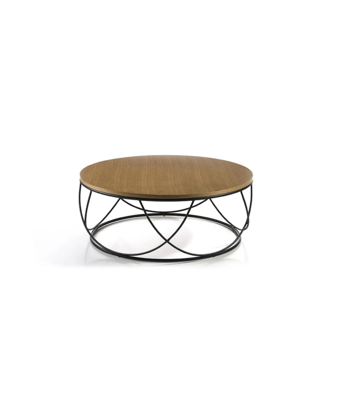 Mesa de centro Debora acabado roble, 80cm (diámetro) x 30 cm (alto)
