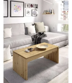 Mesa de centro elevable Carboneros en color Nordic 43 cm(alto)102 cm(ancho)50 cm(largo)