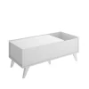 Mesa de centro elevable Cazalilla en blanco, 41cm(alto) 99cm(ancho) 60cm(largo)