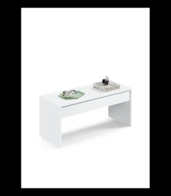 Mesa de centro Elevable Oslo acabado blanco, 47-58 cm(alto)100 cm(ancho)50 cm(largo)