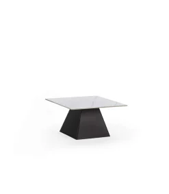 Mesa de centro modelo Jana acabado blanco/negro, 43cm(alto) 8cm(ancho) 80m(fondo).