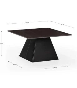 Mesa de centro modelo Jana acabado negro, 43cm(alto) 8cm(ancho) 80m(fondo).