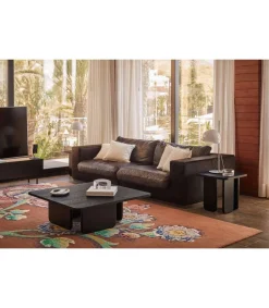 Mesa de centro para comedor modelo Arq acabado negro, 100cm(ancho) 35cm(alto) 100cm(largo)