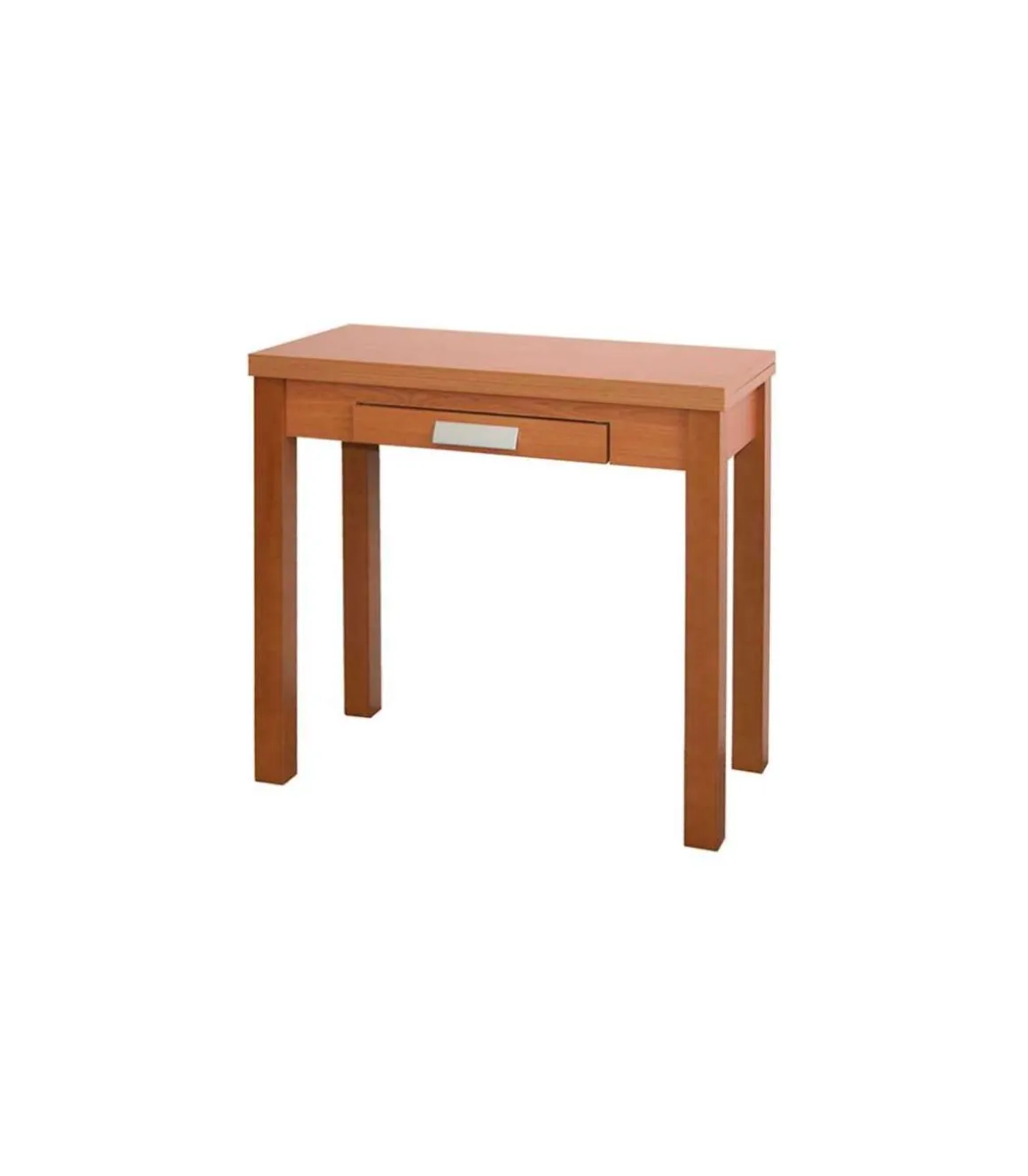 Mesa de cocina Elia con apertura tipo libro acabado cerezo, 80 x 40/80 x 76 cm (largo x ancho x alto)