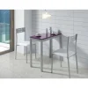 Mesa de cocina extensible Irene acabado morado, 85/135 x 40 x 76 cm (largo x ancho x alto)