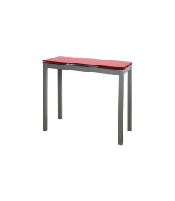 Mesa de cocina extensible Irene acabado rojo, 85/135 x 40 x 76 cm (largo x ancho x alto)