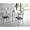 Mesa de cocina extensible tipo libro Fátima acabado blanco, 90/120 x 90 x 75.5 cm (largo x acho x alto)