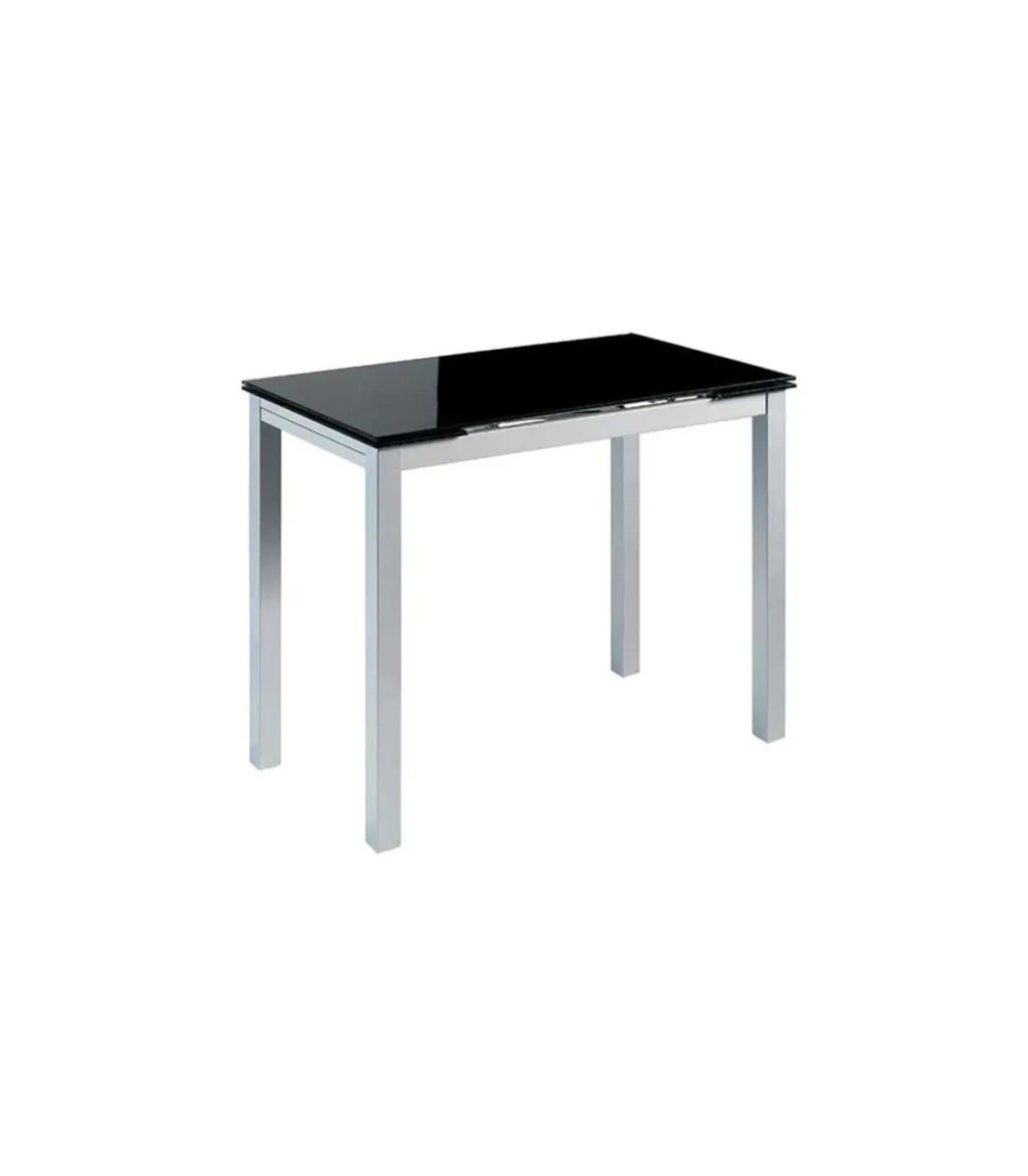 Mesa de cocina extensible Triana acabado negro, 100/140cm (largo) x 60cm (ancho) x 76cm (fondo)