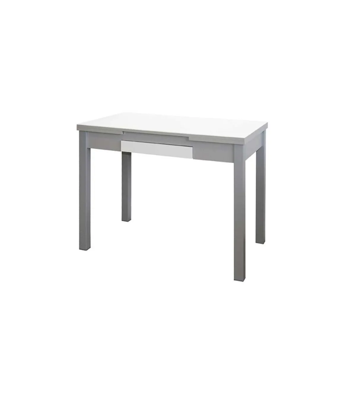 Mesa de cocina extensible Victoria acabado blanco, 100/160 X 60 X 76 cm (largo x ancho x alto)