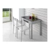 Mesa de cocina extensible Victoria acabado negro, 100/160 X 60 X 76 cm (largo x ancho x alto)