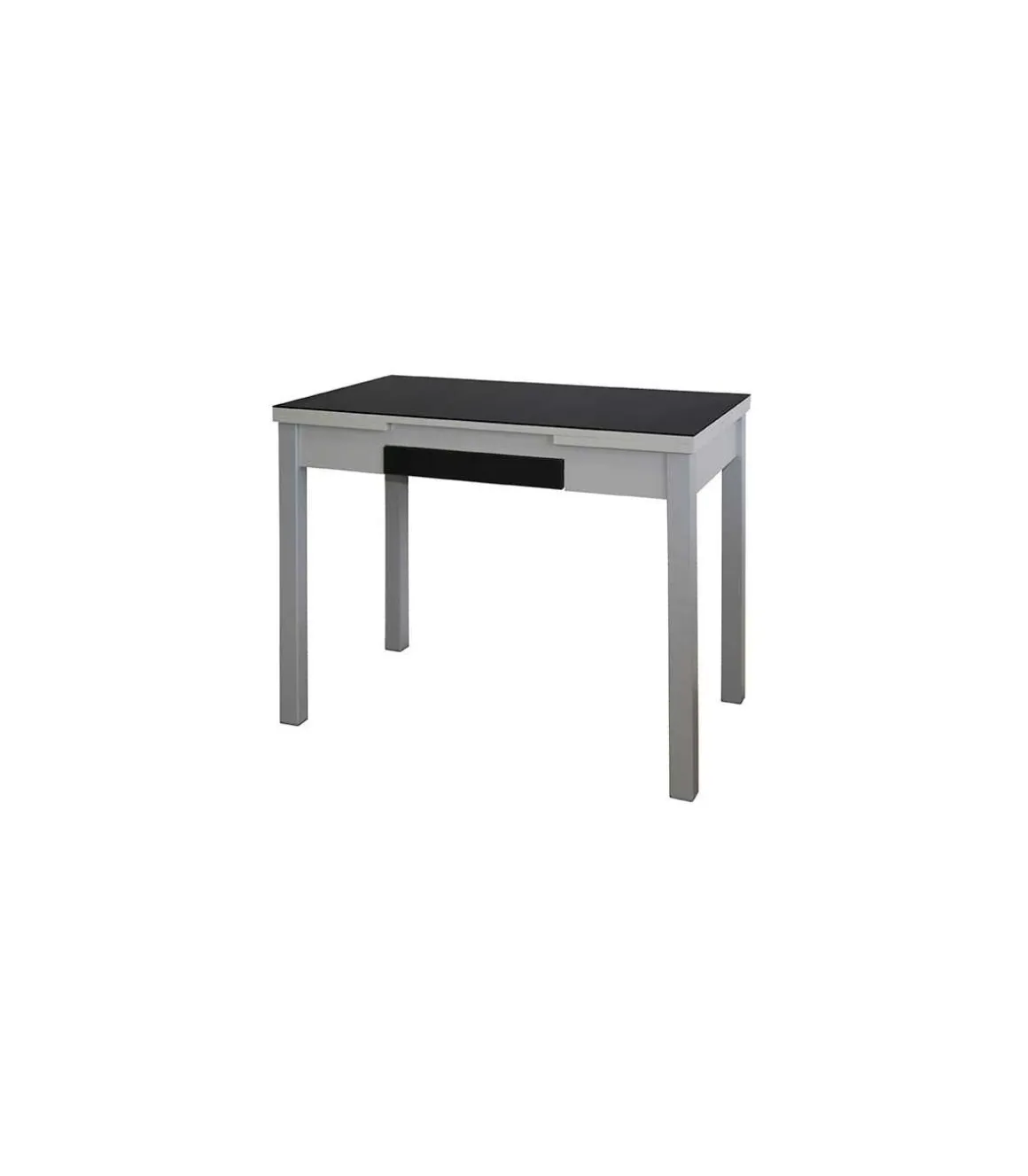 Mesa de cocina extensible Victoria acabado negro, 100/160 X 60 X 76 cm (largo x ancho x alto)