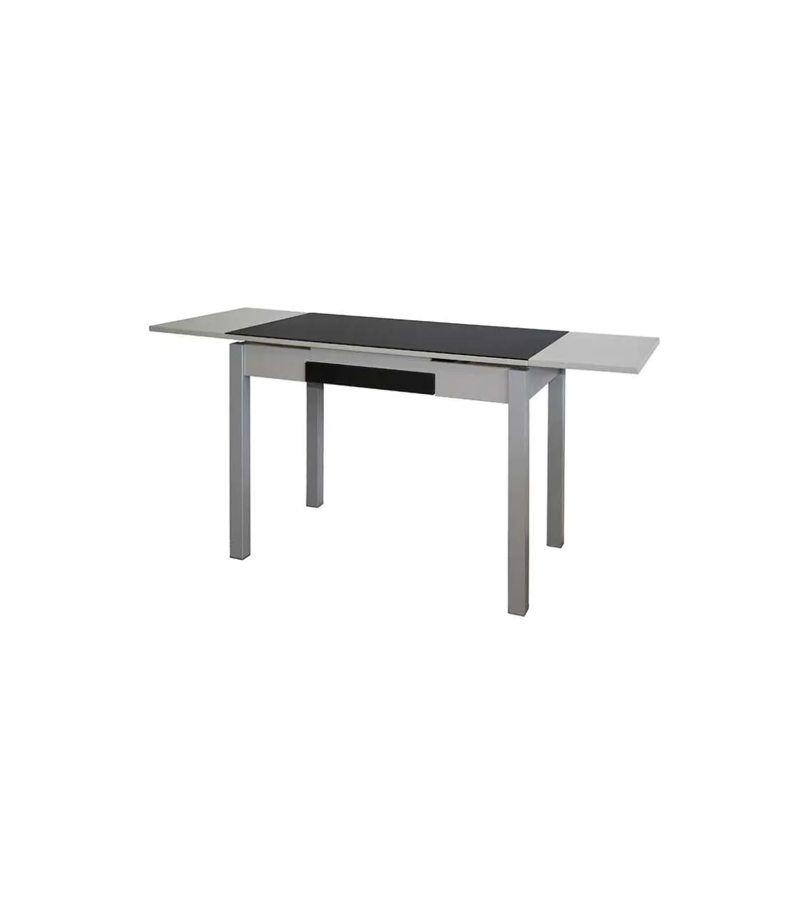 Mesa de cocina extensible Victoria acabado negro, 100/160 X 60 X 76 cm (largo x ancho x alto)