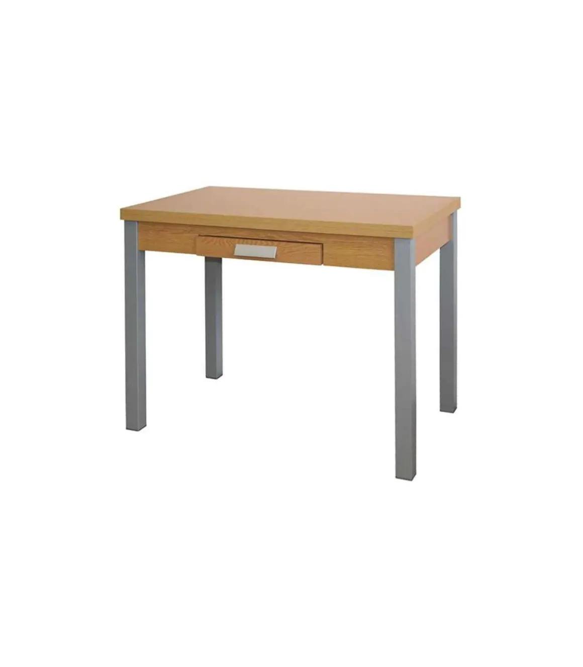 Mesa de cocina Isabella extensible acabado roble, 100/160 x 60 x 76 cm (largo x ancho x alto)