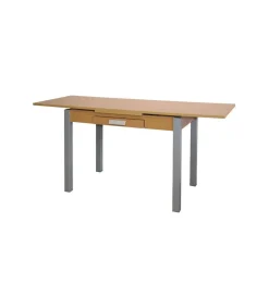 Mesa de cocina Isabella extensible acabado roble, 100/160 x 60 x 76 cm (largo x ancho x alto)