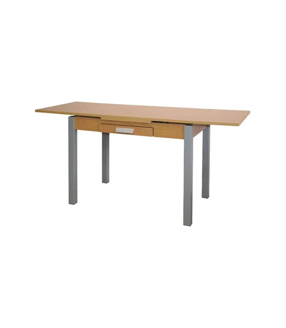 Mesa de cocina Isabella extensible acabado roble, 100/160 x 60 x 76 cm (largo x ancho x alto)