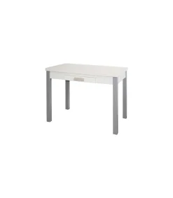 Mesa de cocina Isabella extensible acabado blanco, 100/160 x 60 x 76 cm (largo x ancho x alto)