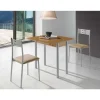 Mesa de cocina Malak con apertura tipo libro acabado roble, 80 x 40/80 x 76 cm (largo x ancho x alto)