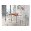 Mesa de cocina Malak con apertura tipo libro acabado cerezo, 80 x 40/80 x 76 cm (largo x ancho x alto)