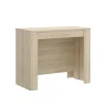 Mesa de comedor Bailen multifunción extensible en madera natural de 77 cm(alto), 54-101-147-194-240 cm(ancho), 90 cm(largo)