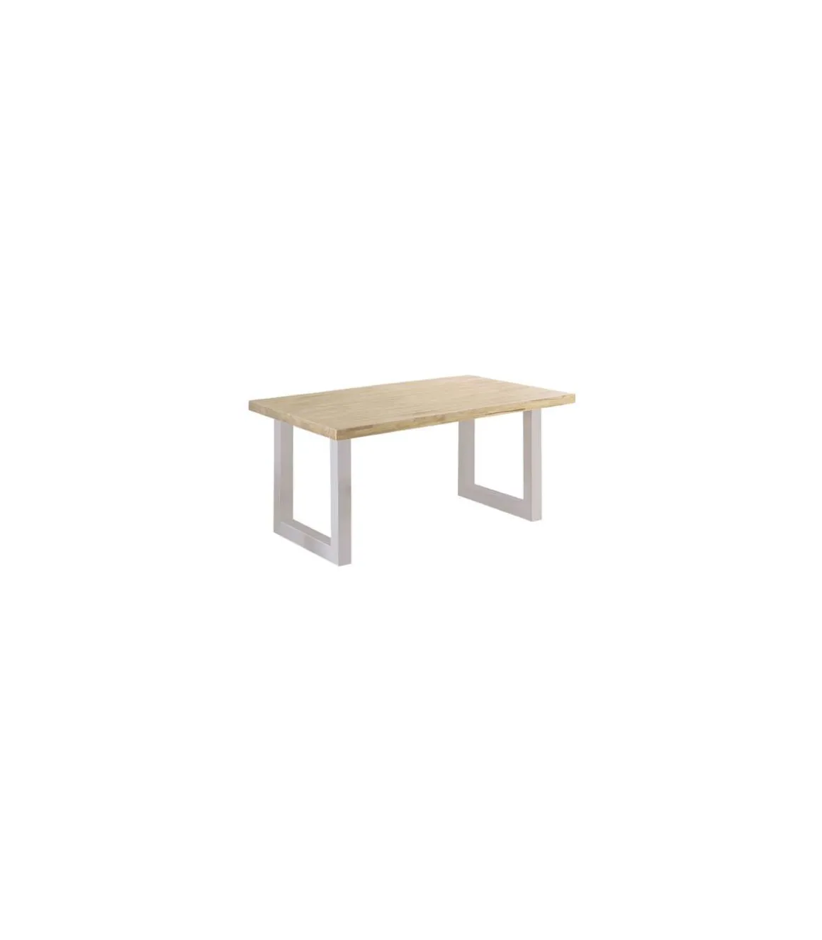 Mesa de comedor fija Loft Outdoor Roble nordish/ blanco, 160cm(ancho) 100cm(fondo) 76cm(alto).