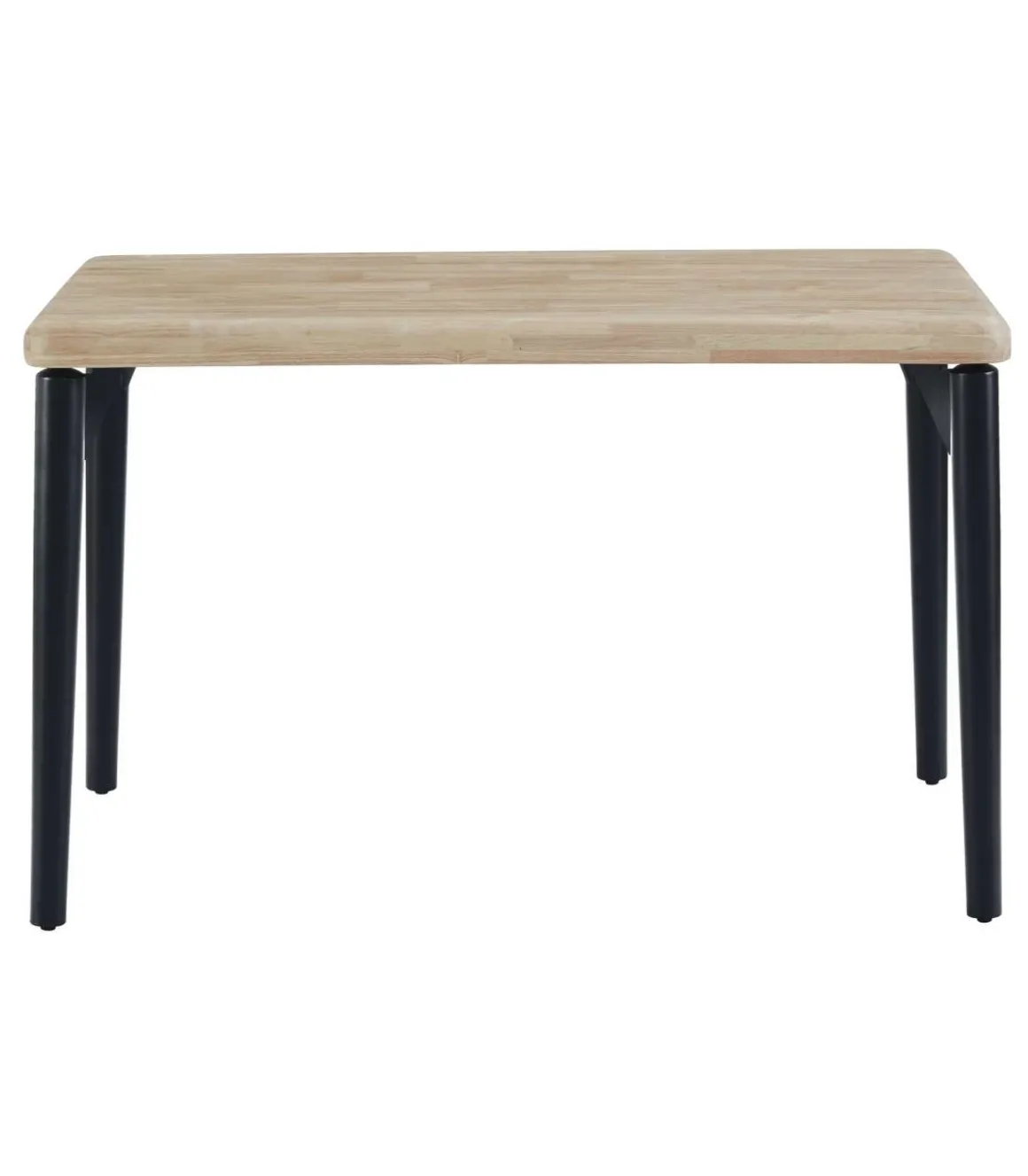 Mesa de comedor fija Moon acabado Roble nordish/negro, 76cm(alto) 120cm(ancho) 60cm(largo)