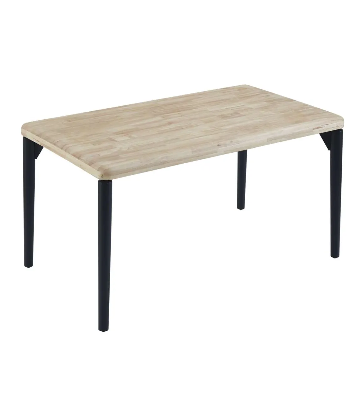 Mesa de comedor fija Moon acabado Roble nordish/negro, 76cm(alto) 140cm(ancho) 80cm(largo)