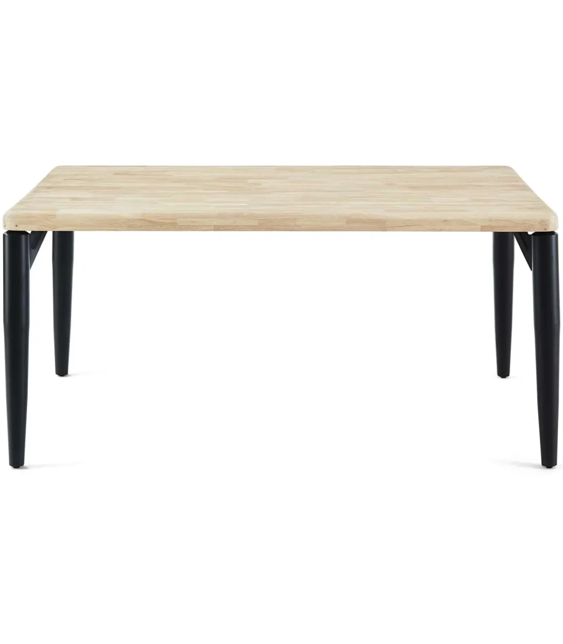 Mesa de comedor fija Moon acabado Roble nordish/negro, 76cm(alto) 160cm(ancho) 100cm(largo)