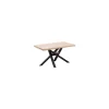 Mesa de comedor fija Xena tapa recta 140 acabado roble nordish/negro, 76 cm(alto)140 cm(ancho)80 cm(largo)
