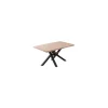 Mesa de comedor fija Xena 150 tapa con forma acabado roble nordish/negro, 76 cm(alto)150 cm(ancho)90 cm(largo)