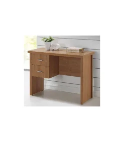 Mesa de despacho Oscar dos cajones acabado maple, 75 cm(alto)100 cm(ancho)50 cm(largo)