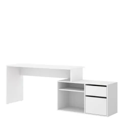 Mesa de despacho Santa Elena en blanco, 75 cm(alto)139 cm(ancho)50 cm(fondo)