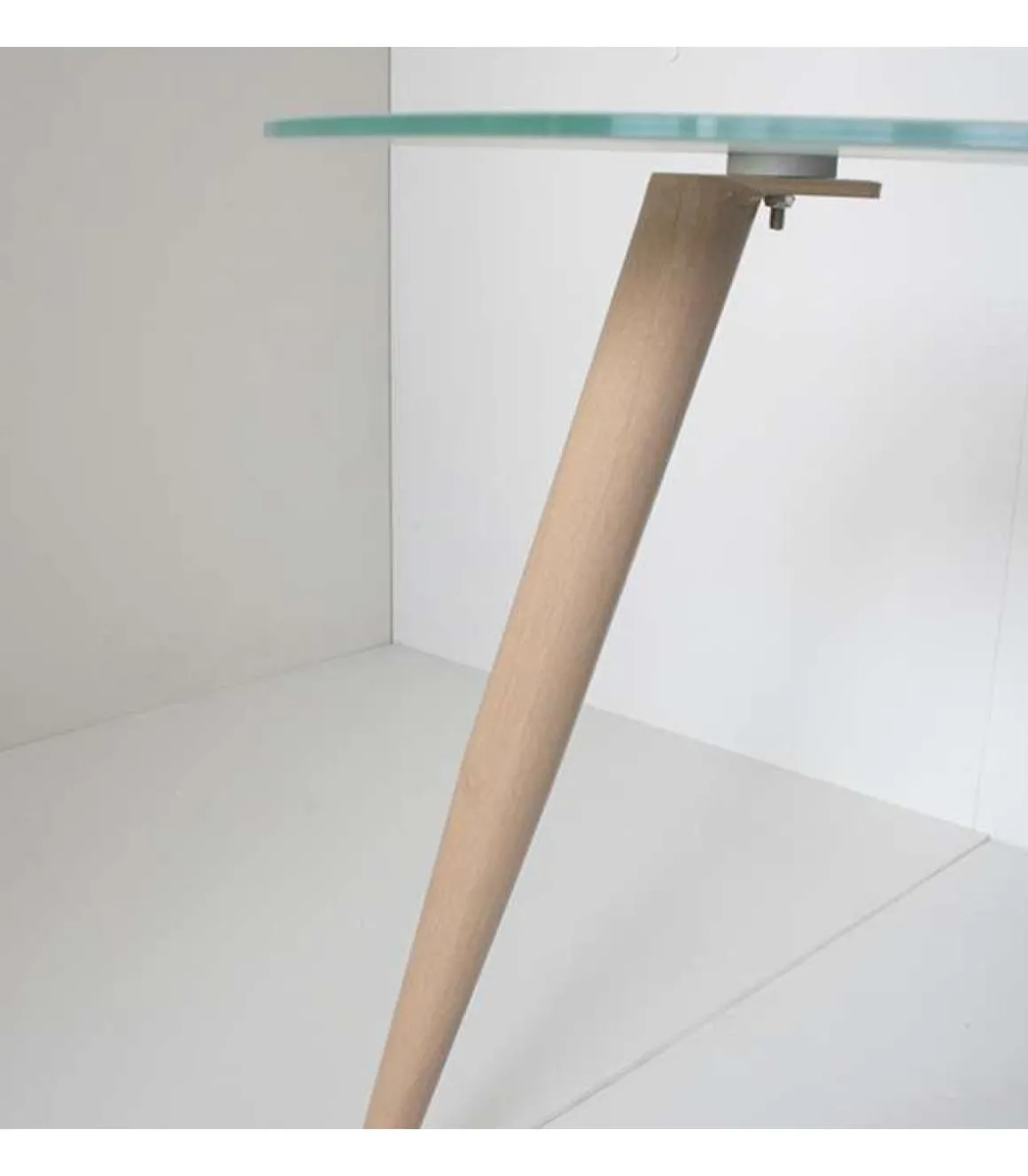 Mesa de estudio Md-Polar acabado cristal translúcido, 74cm(alto) x 60cm(ancho) x 120cm(fondo).