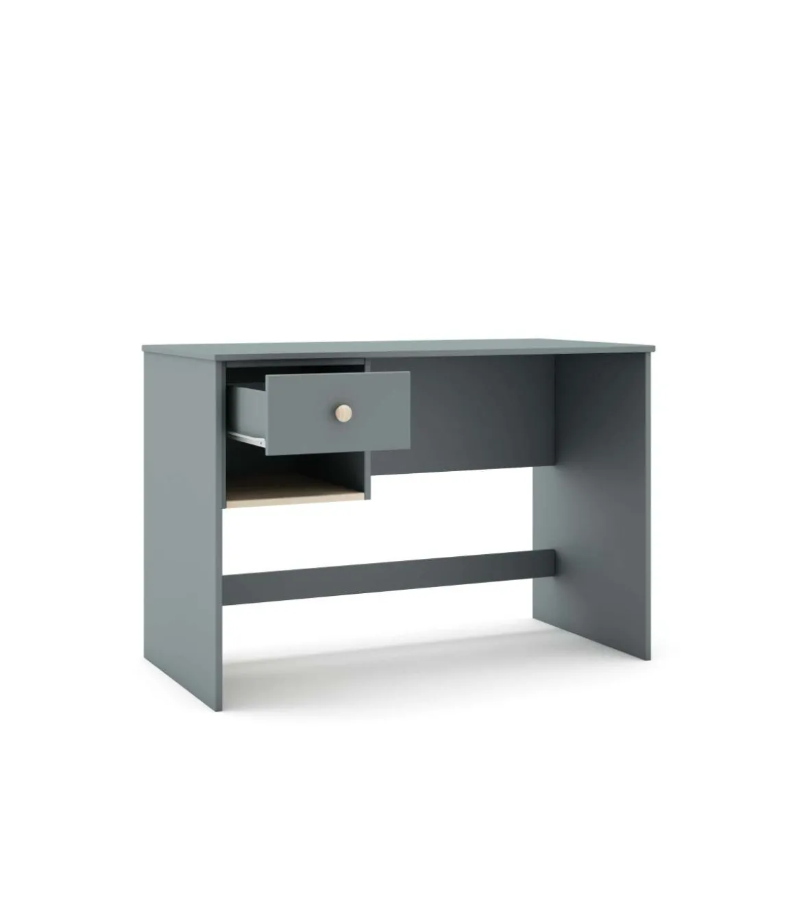Mesa de estudio modelo Dylan acabado verde kaki/cera blanca, 110cm(ancho) 75cm(altura) 55cm(fondo)