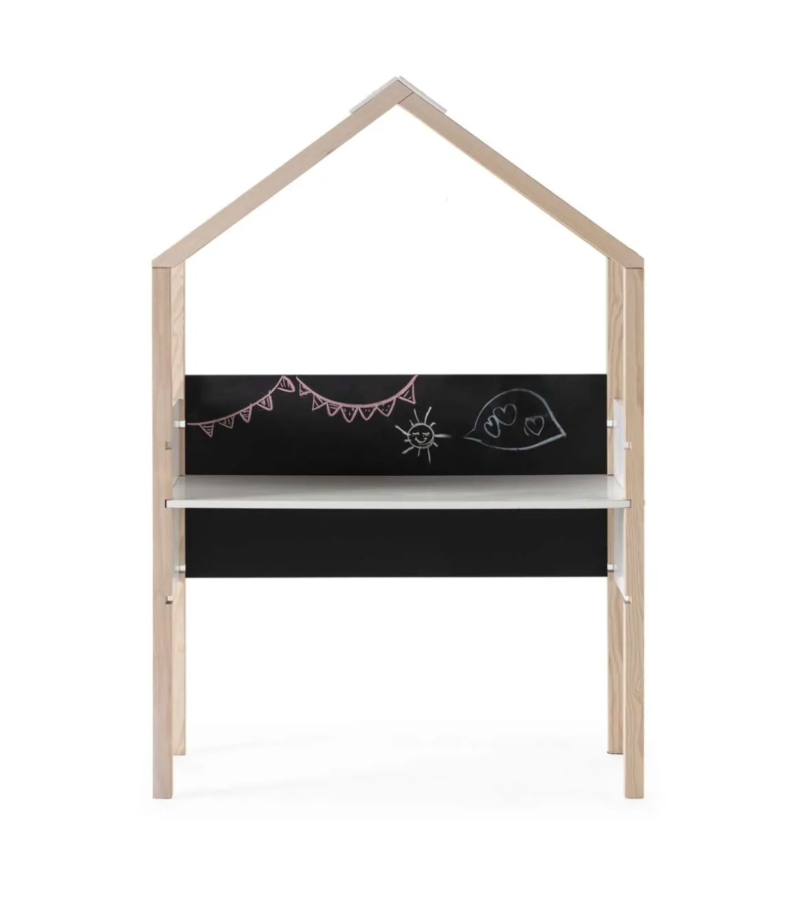 Mesa de estudio modelo Rosalia acabado blanco/cera blanca, 100cm(ancho) 155cm(altura) 40cm(fondo)