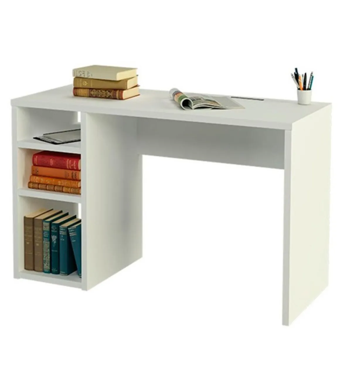 Mesa de estudio Sofia reversible en blanco. 75 cm(alto)120 cm(ancho)50 cm(fondo)