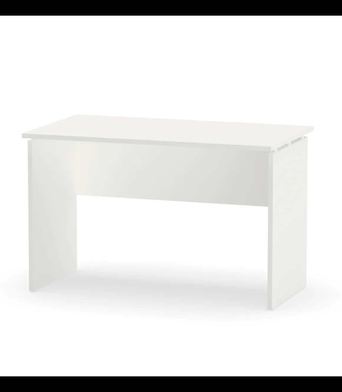 Mesa de oficina Teide en color blanco mate. 76 cm(alto)120 cm(ancho)68 cm(fondo)