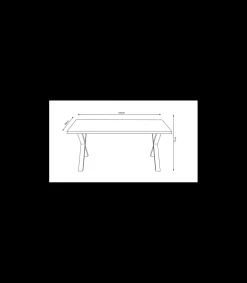 Mesa de salón modelo Cárite acabado haya. 160cm(ancho) 77cm(altura) 90cm(fondo)
