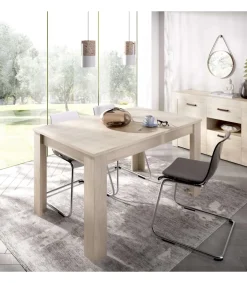 Mesa de salon extensible Baños de la encina en color natural 76 cm(alto)140-180 cm(ancho)90 cm(largo)